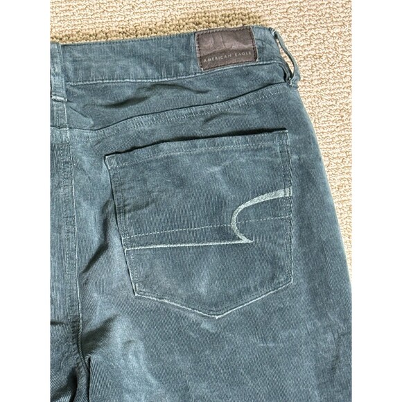 American Eagle Hi-Rise Jegging Women's 6 Long Super Stretch Dark Green - Picture 4 of 9